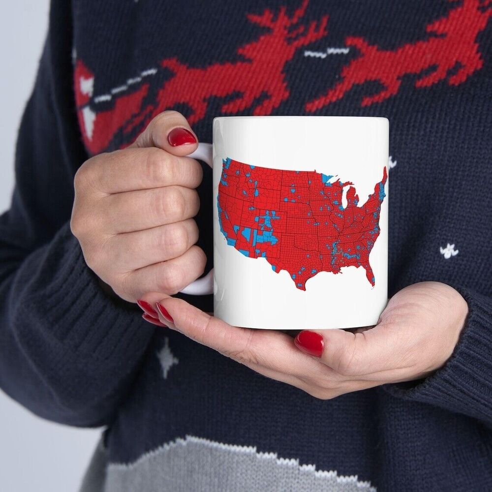 Donald Trump Election Map Winner Electoral Map Trump Is President 11oz Mug